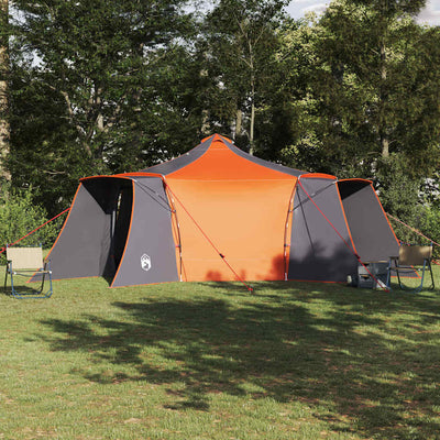 Tipi telt med tag Grå og orange 492 x 492 x 275 cm taft