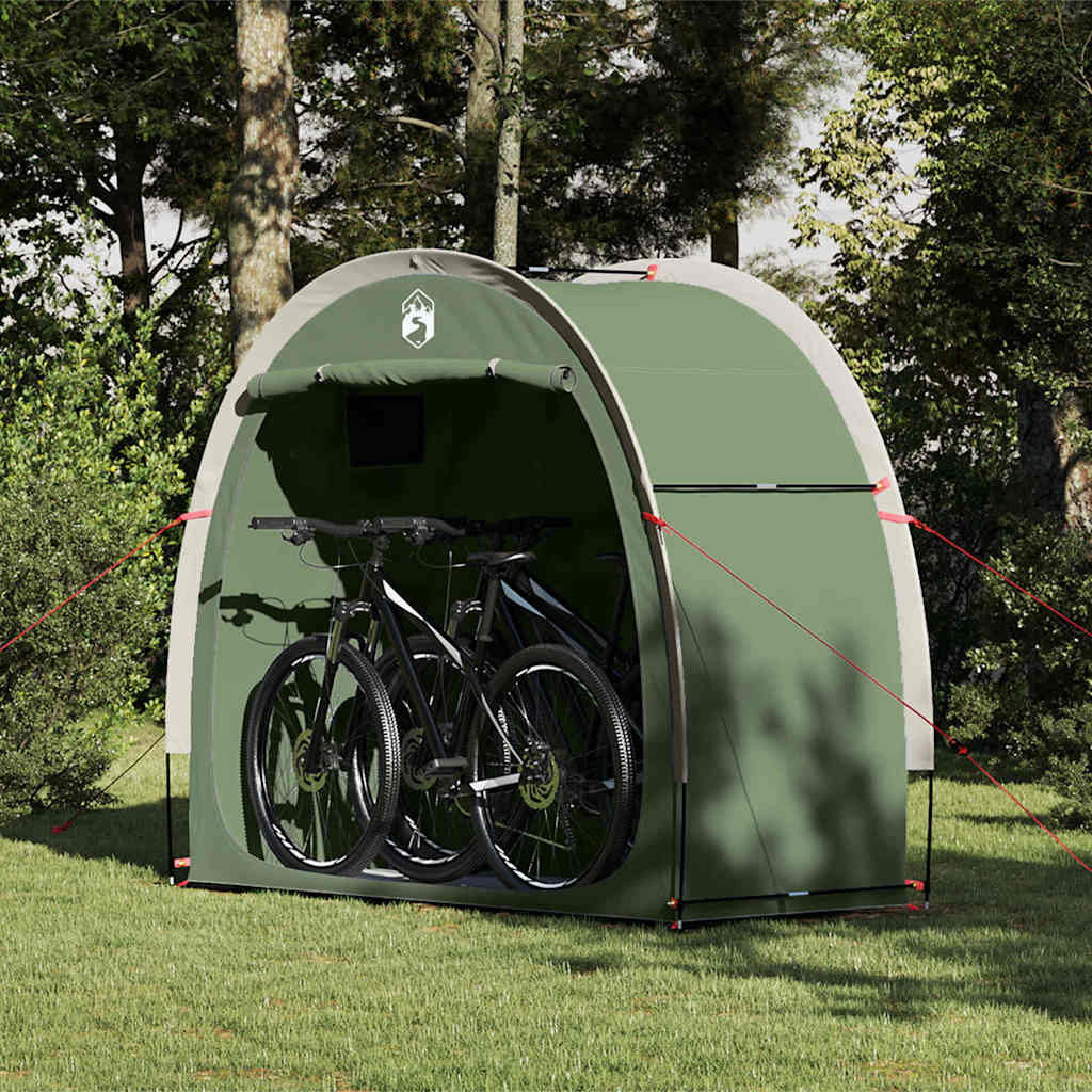 Cykelopbevaringstelt med tag Grøn 210 x 90 x 174 cm billede