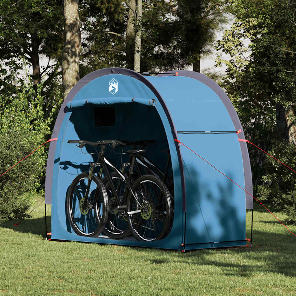Cykelopbevaringstelt med tag Blå 210 x 90 x 174 cm billede