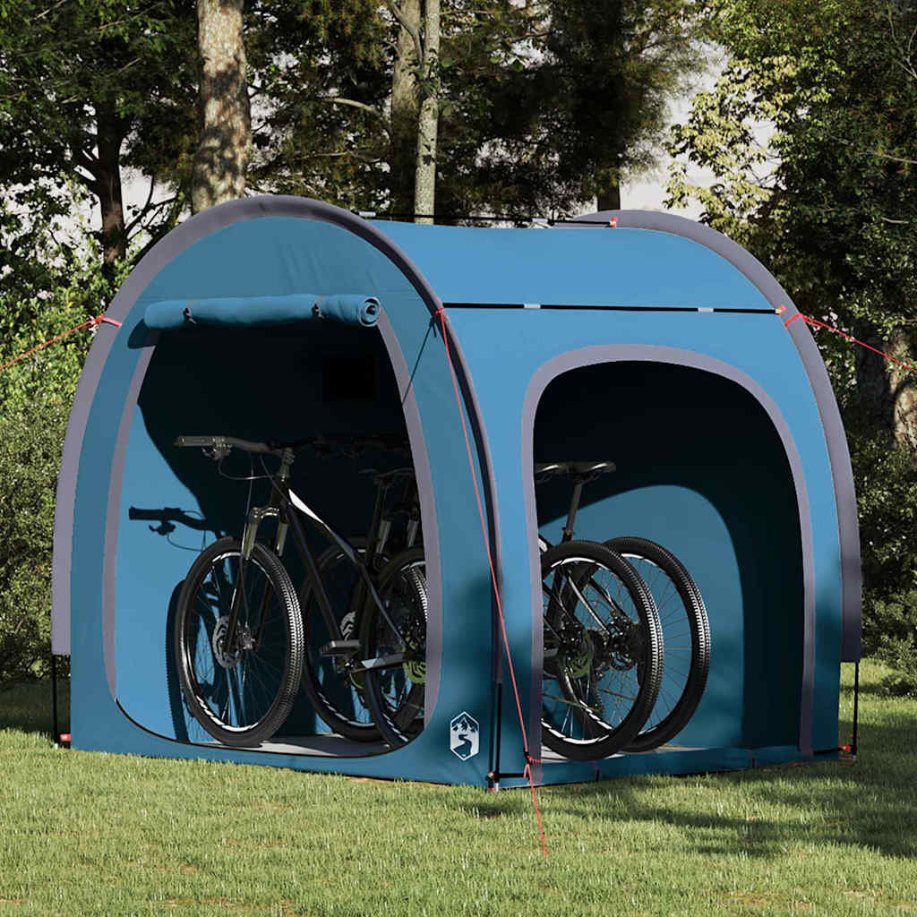 Cykelopbevaringstelt med tag Blå 218 x 156 x 180 cm billede