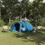 Camping telt med tag Blå 308 x 268 x 130 cm Polyester