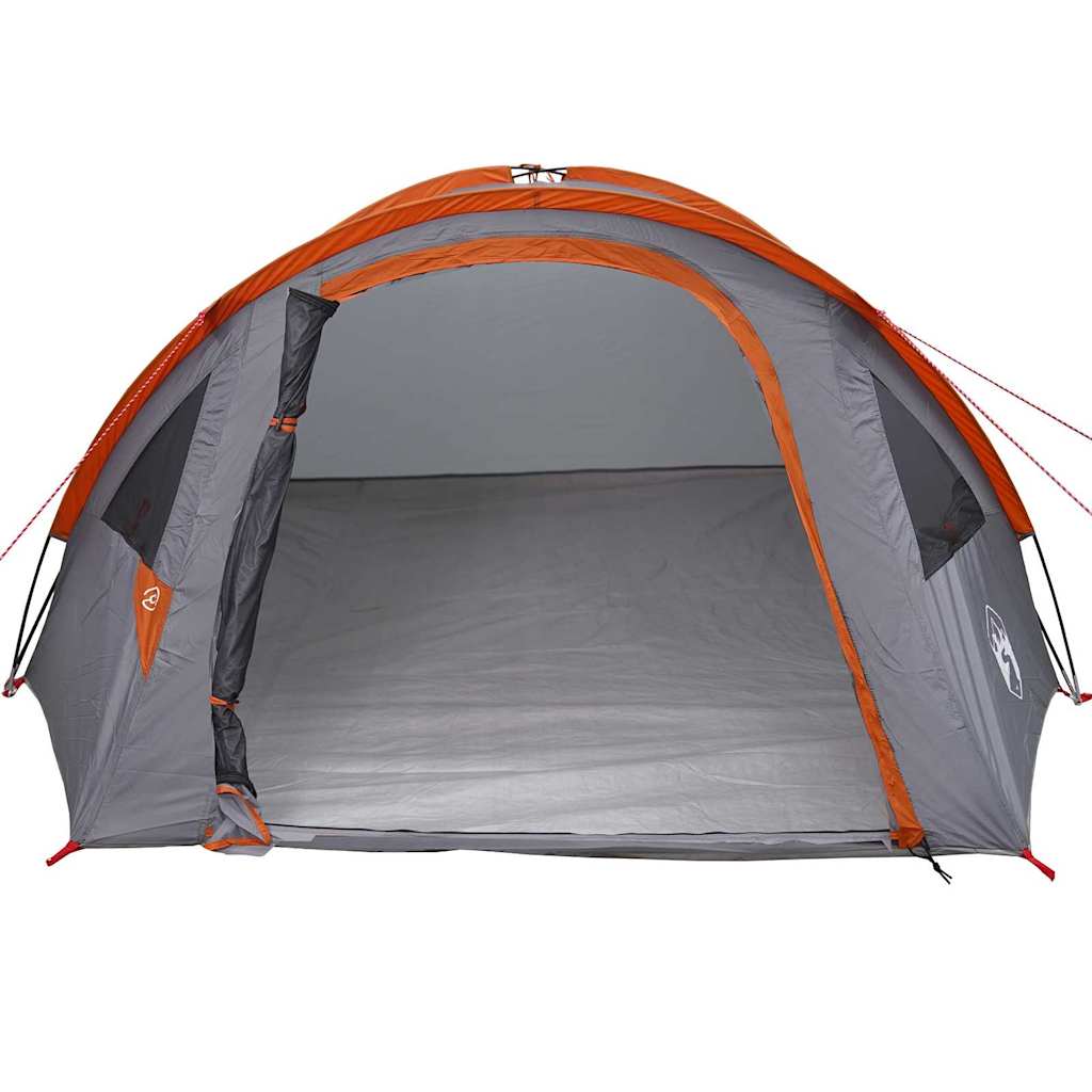 Dome Telt 4 personer 308 x 268 x 130 cm Grå og orange taft