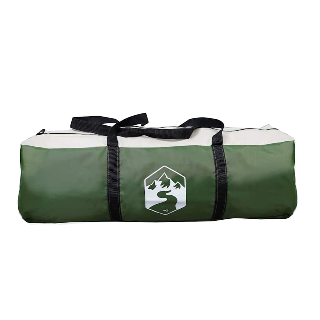 Camping telt Hytte med tag Grøn 420 x 420 x 227 cm Polyester