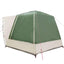 Camping telt Hytte med tag Grøn 420 x 420 x 227 cm Polyester