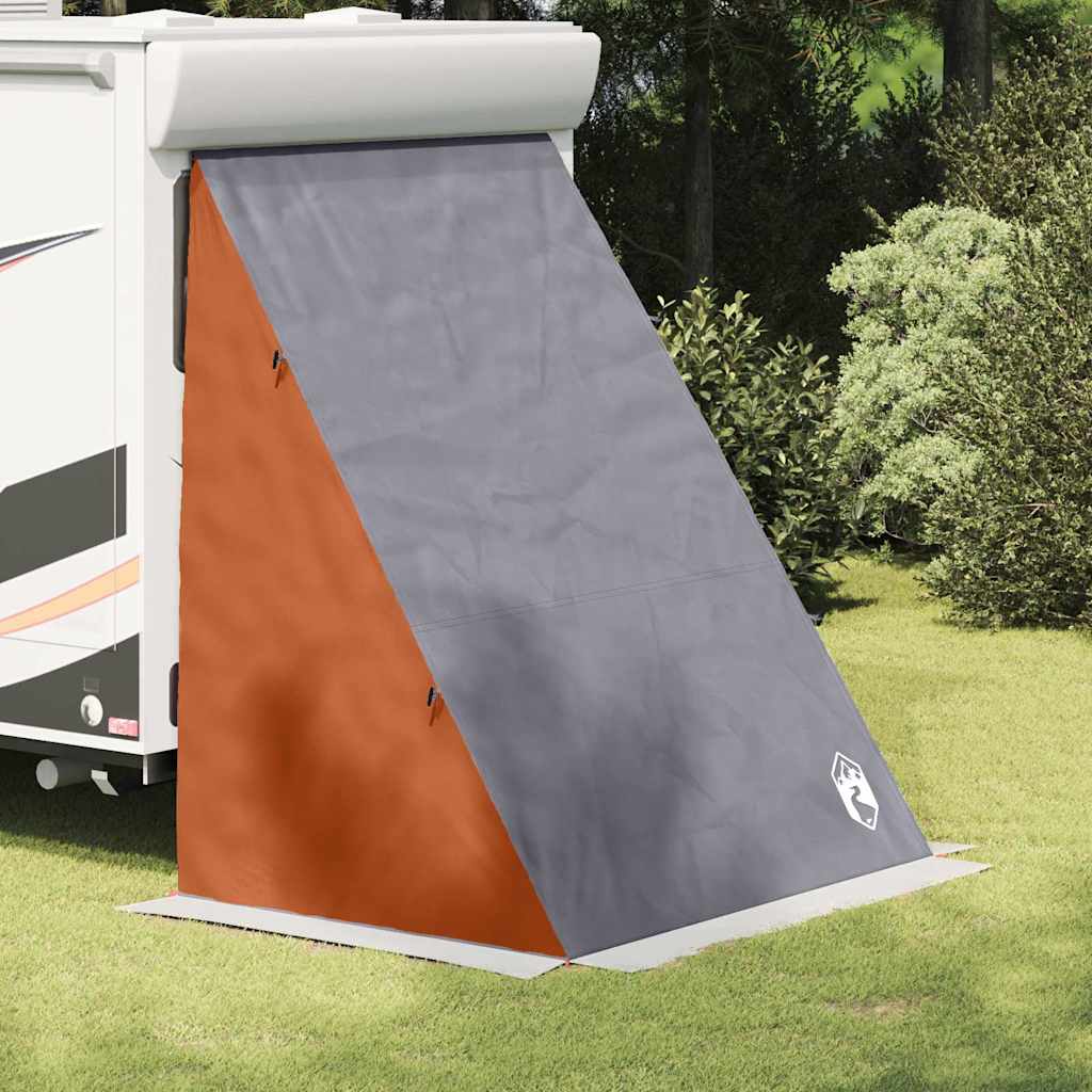 Bagklapstelt personer 190 x 150 x 185 cm Grå og orange taft billede