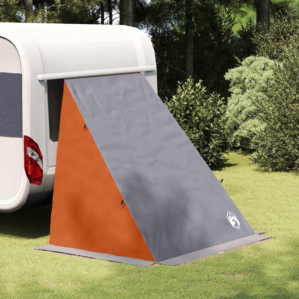 Bagklapstelt personer 190 x 150 x 185 cm Grå og orange taft billede