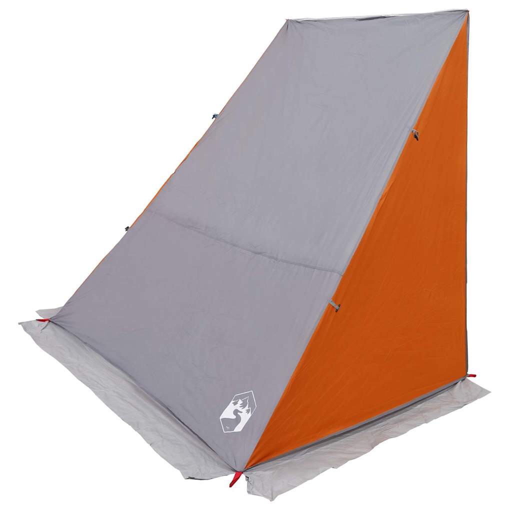 Bagklapstelt personer 190 x 150 x 185 cm Grå og orange taft billede