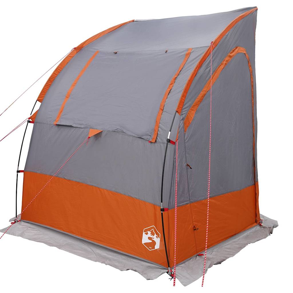 Bagklapstelt personer 194 x 180 x 210 cm Grå og orange taft billede