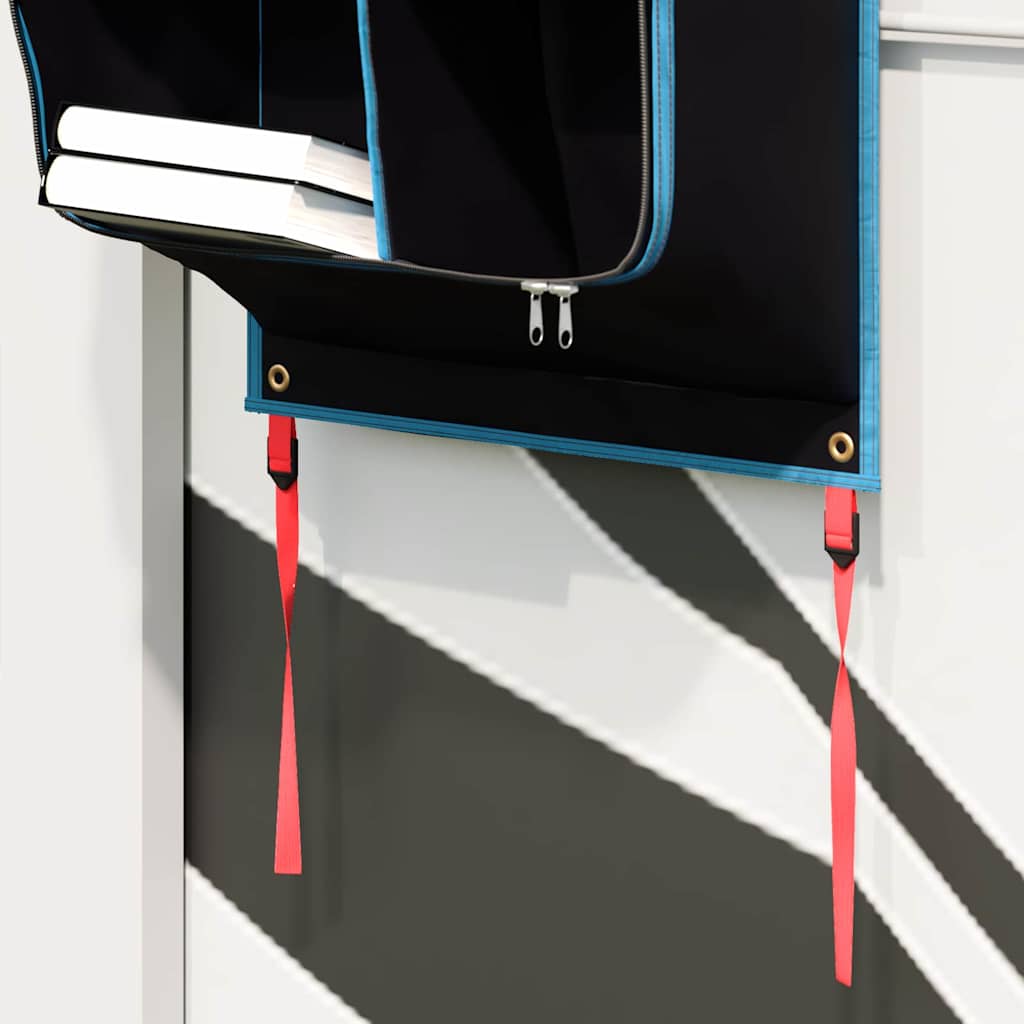 Opbevaringspose med opbevaring Sort og Blå 140 x 43 cm oxford