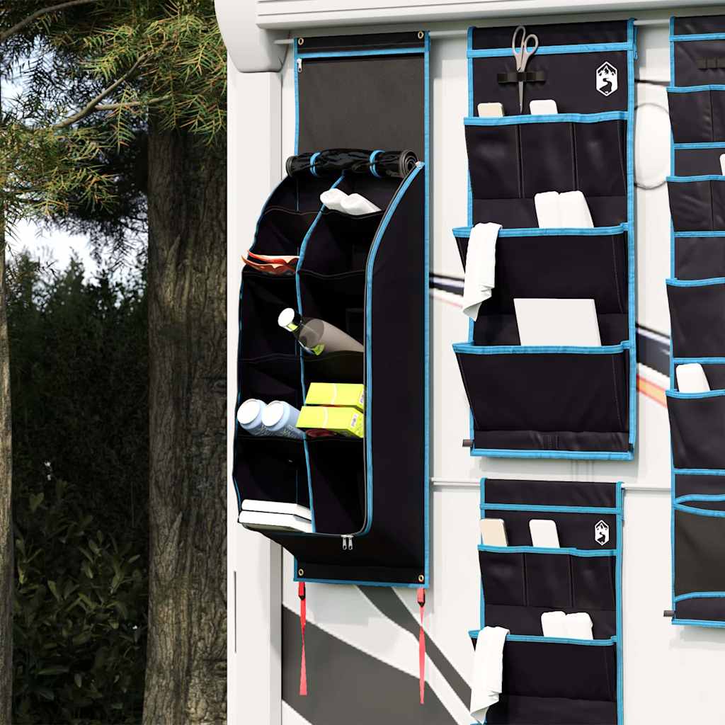Opbevaringspose med opbevaring Sort og Blå 140 x 43 cm oxford