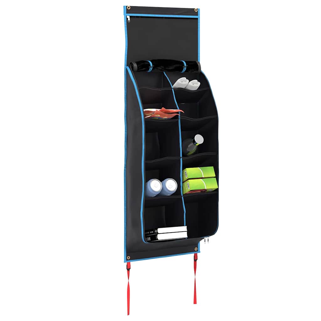 Opbevaringspose med opbevaring Sort og Blå 140 x 43 cm oxford