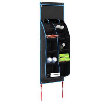 Opbevaringspose med opbevaring Sort og Blå 140 x 43 cm oxford