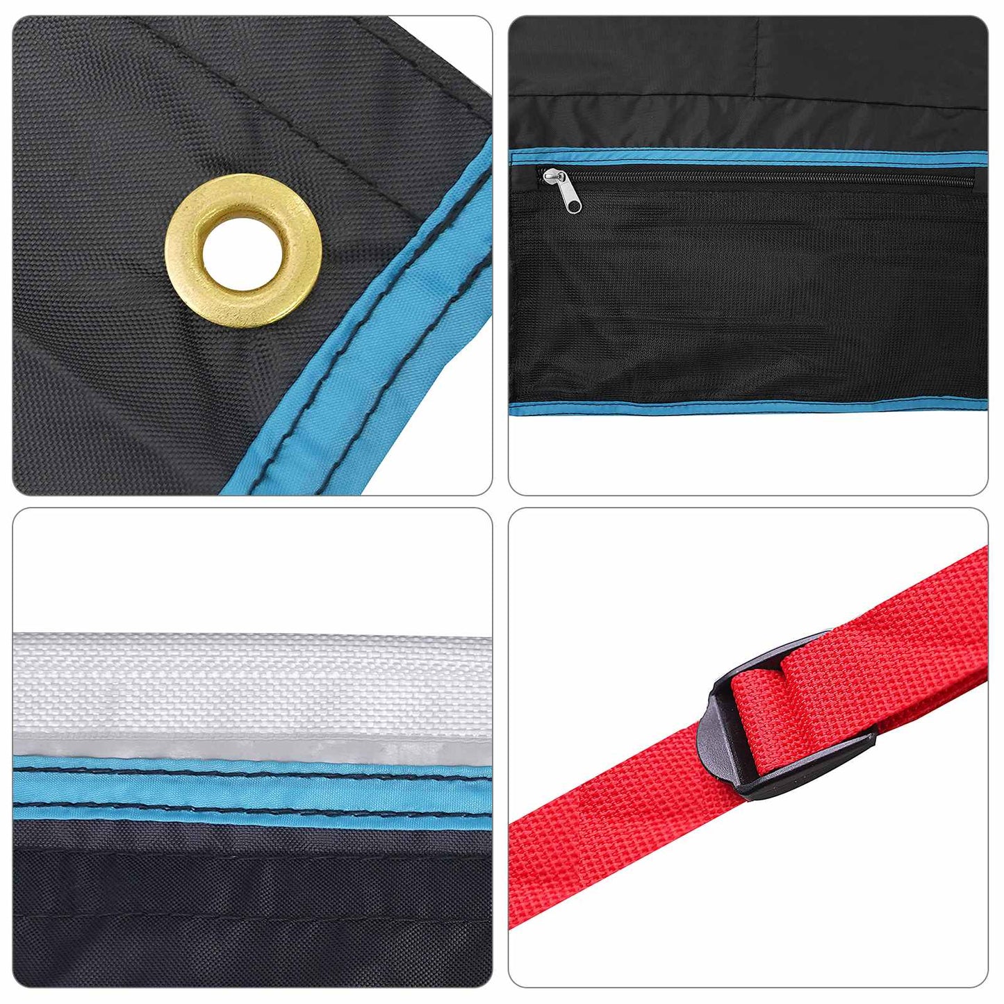 Opbevaringspose med opbevaring Sort og Blå 98 x 47 cm oxford