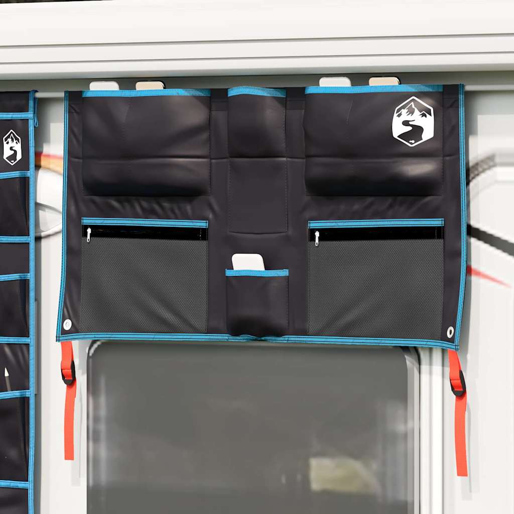 Opbevaringspose med opbevaring Sort og Blå 98 x 47 cm oxford