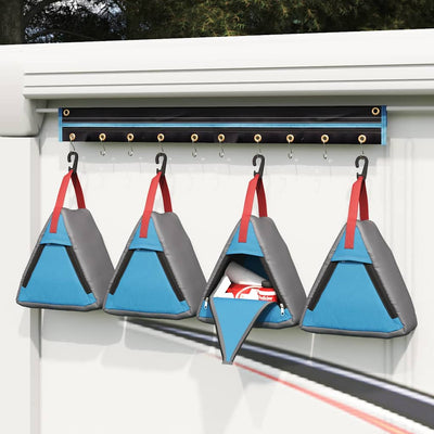 Opbevaringspose 4 pcs Grå og Blå 24 x 16 x 24 cm oxford