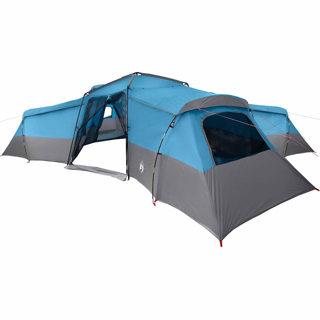 Familietelt med tag med opbevaring Blå 833 x 585 x 216 cm taft