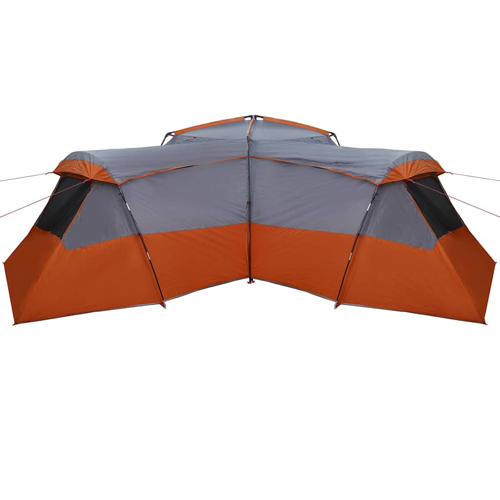 Familietelt med tag Grå og orange 833 x 585 x 216 cm taft