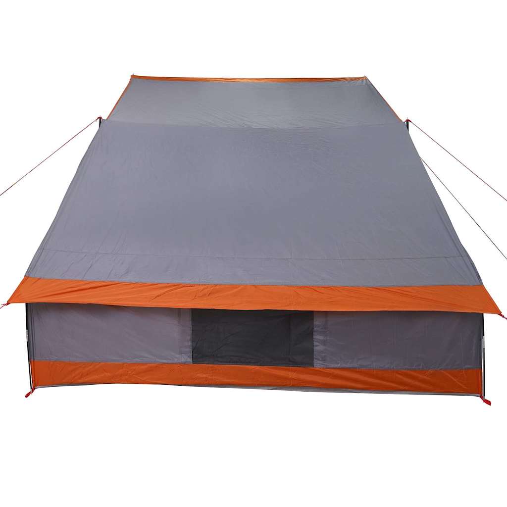 Camping telt med tag Grå og orange 282 x 225 x 154 cm taft
