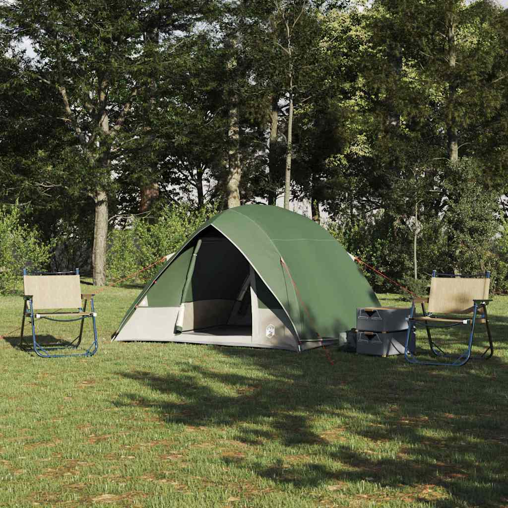 Camping telt med tag Grøn 320 x 275 x 190 cm taft