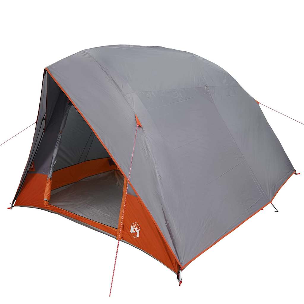 Camping telt med tag Grå og orange 320 x 275 x 190 cm taft