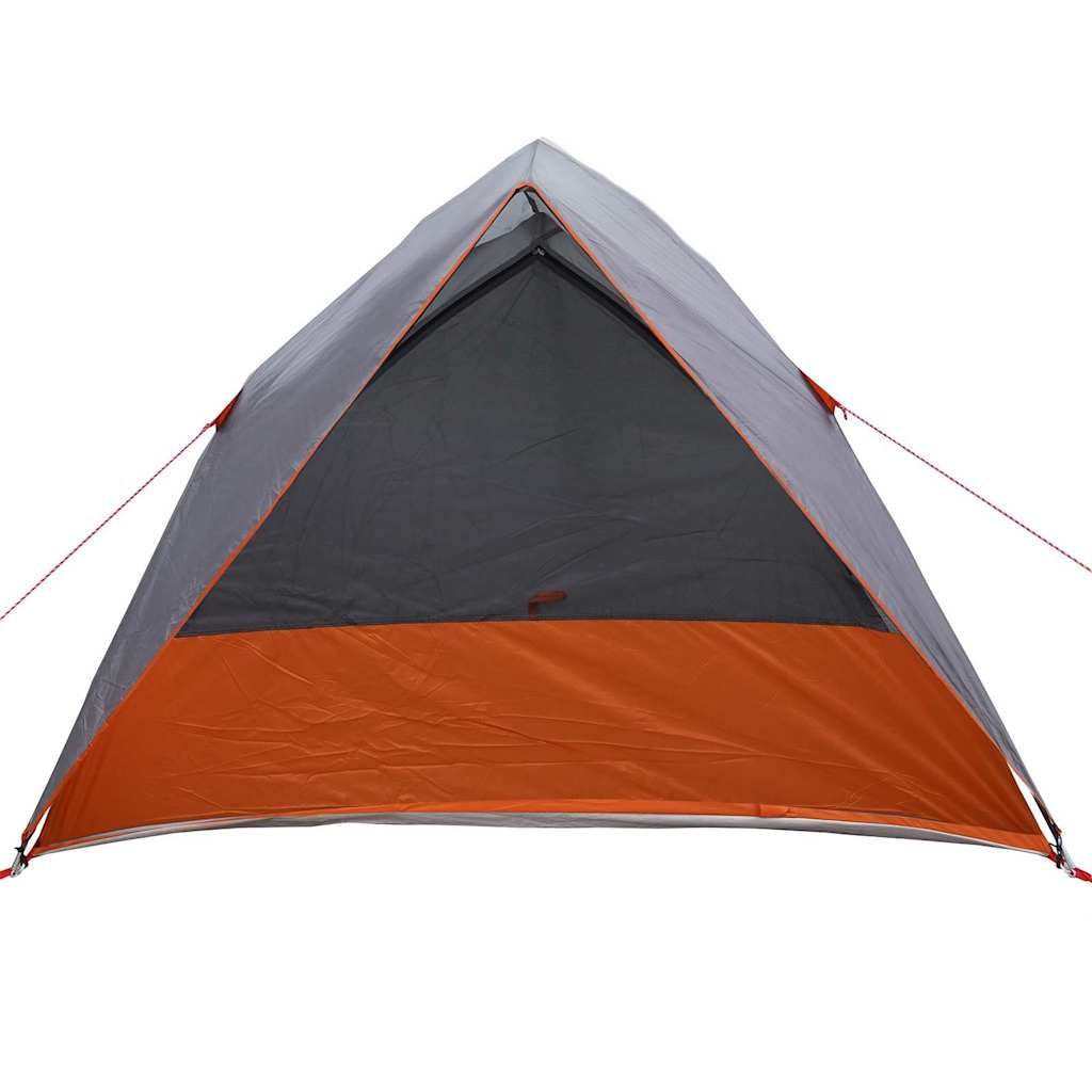 Camping telt med tag Grå og orange 320 x 275 x 190 cm taft
