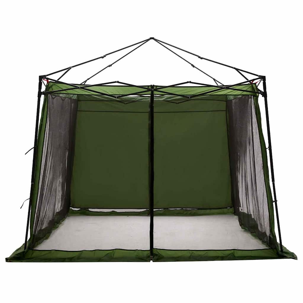 Indertelt med tag med opbevaring Grøn 303 x 303 x 196 cm taft