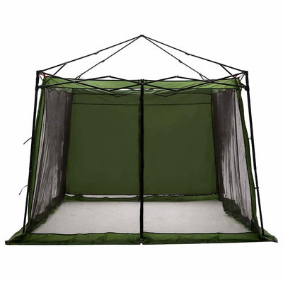 Indertelt med tag med opbevaring Grøn 303 x 303 x 196 cm taft