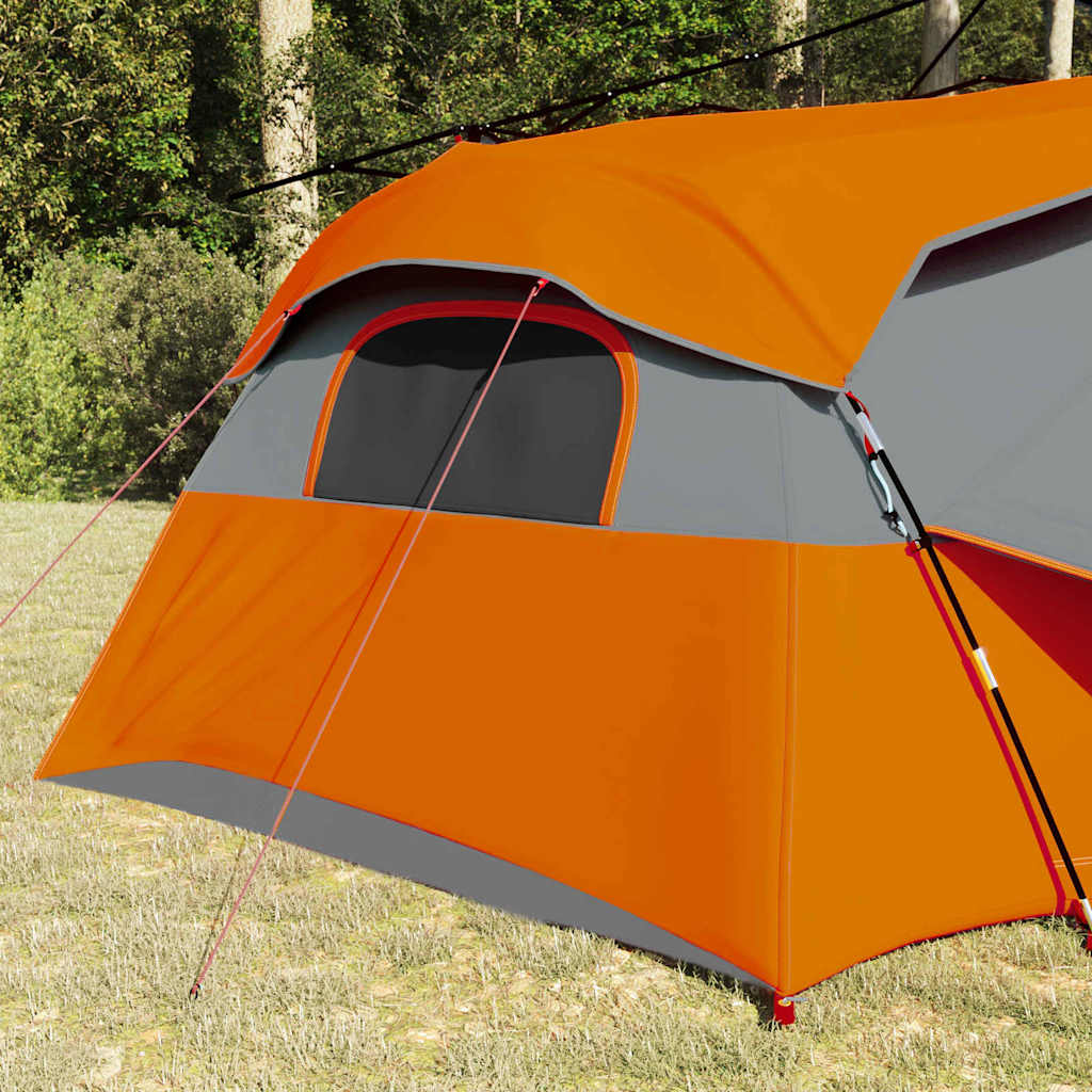Indertelt med tag Grå og orange 520 x 520 x 190 cm taft