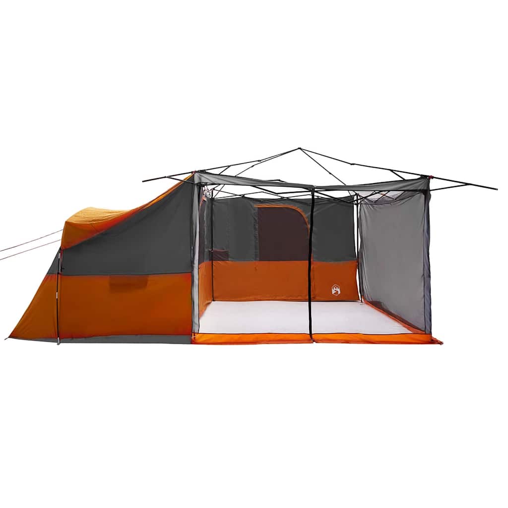 Indertelt med tag Grå og orange 520 x 520 x 190 cm taft