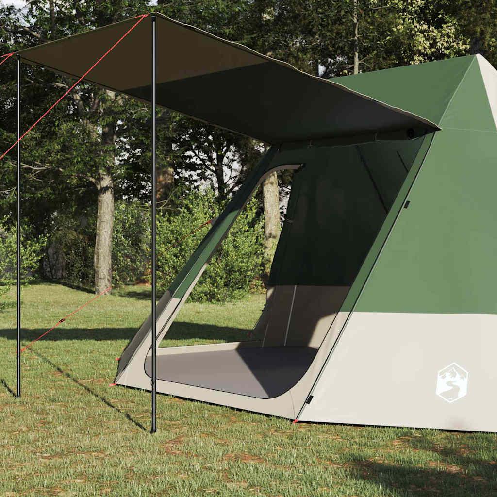 Camping telt med tag Grøn 482 x 360 x 227 cm taft
