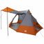 Camping telt med tag Grå og orange 482 x 360 x 227 cm taft