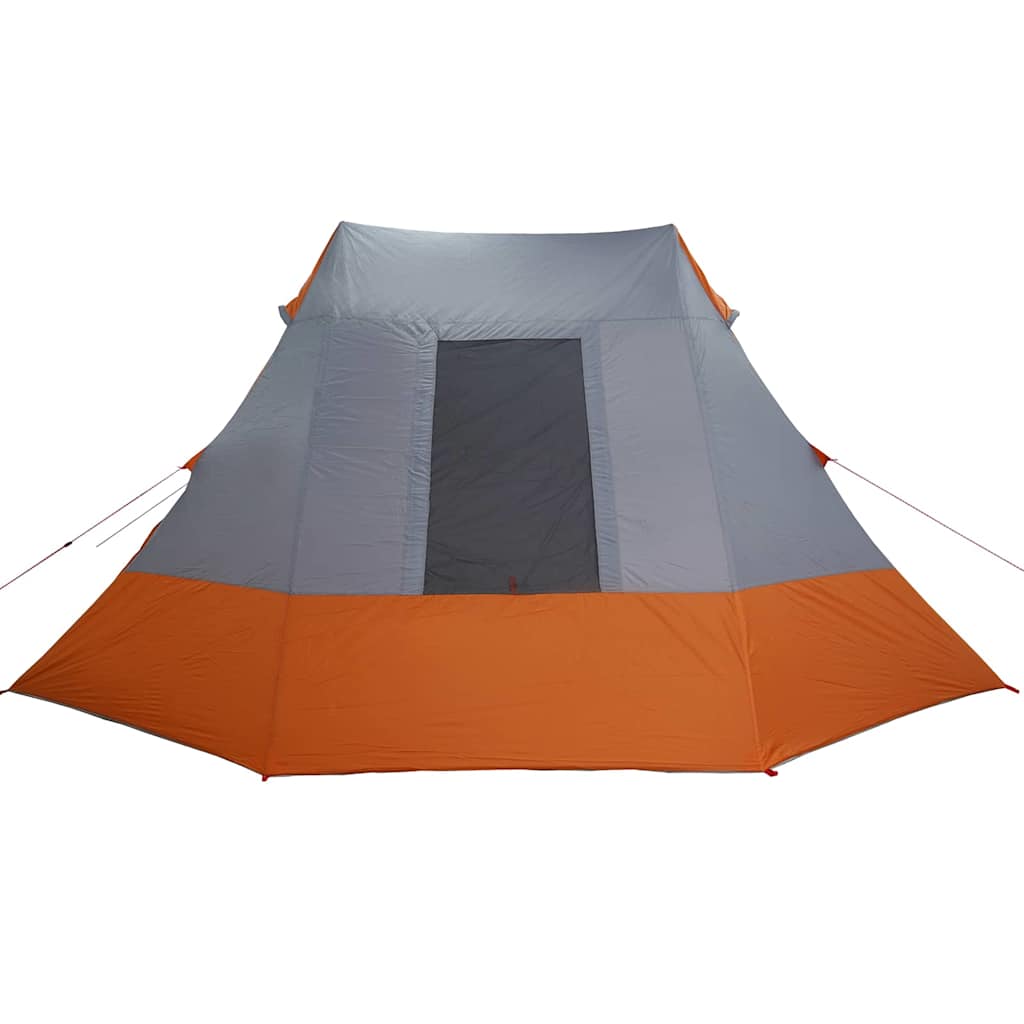 Camping telt med tag Grå og orange 482 x 360 x 227 cm taft