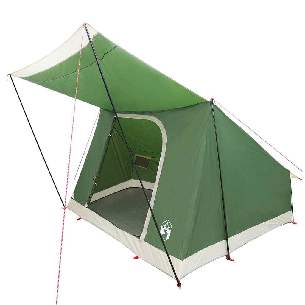 Camping telt med tag Grøn 223 x 163 x 130 cm taft billede