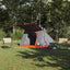 Camping telt med tag Grå og orange 223 x 163 x 130 cm taft