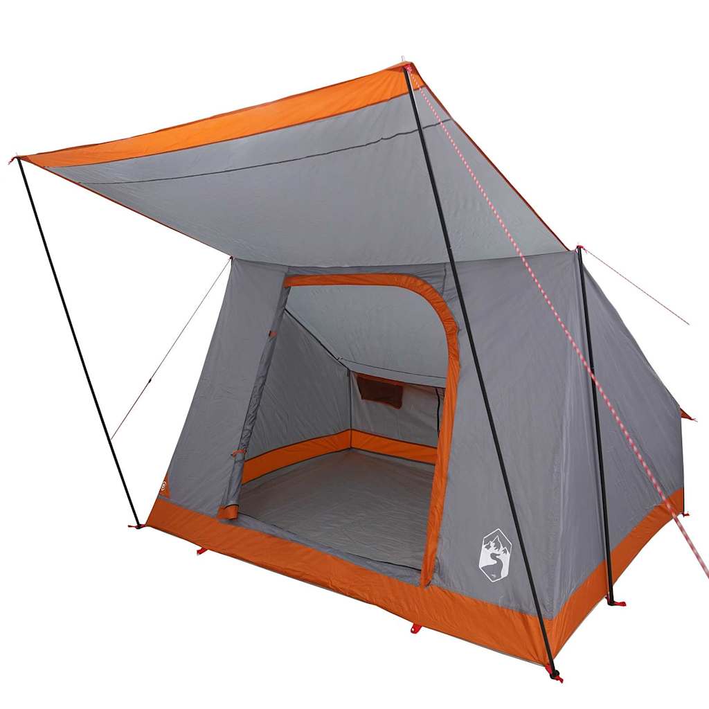 Camping telt med tag Grå og orange 223 x 163 x 130 cm taft