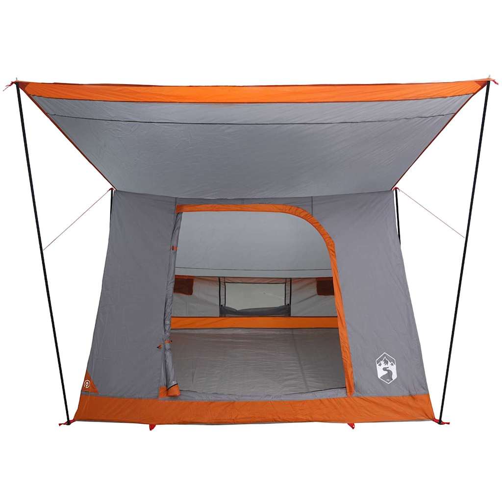 Camping telt med tag Grå og orange 223 x 163 x 130 cm taft