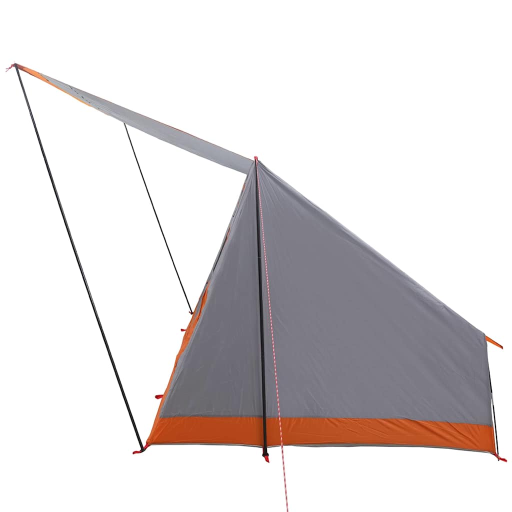 Camping telt med tag Grå og orange 223 x 163 x 130 cm taft