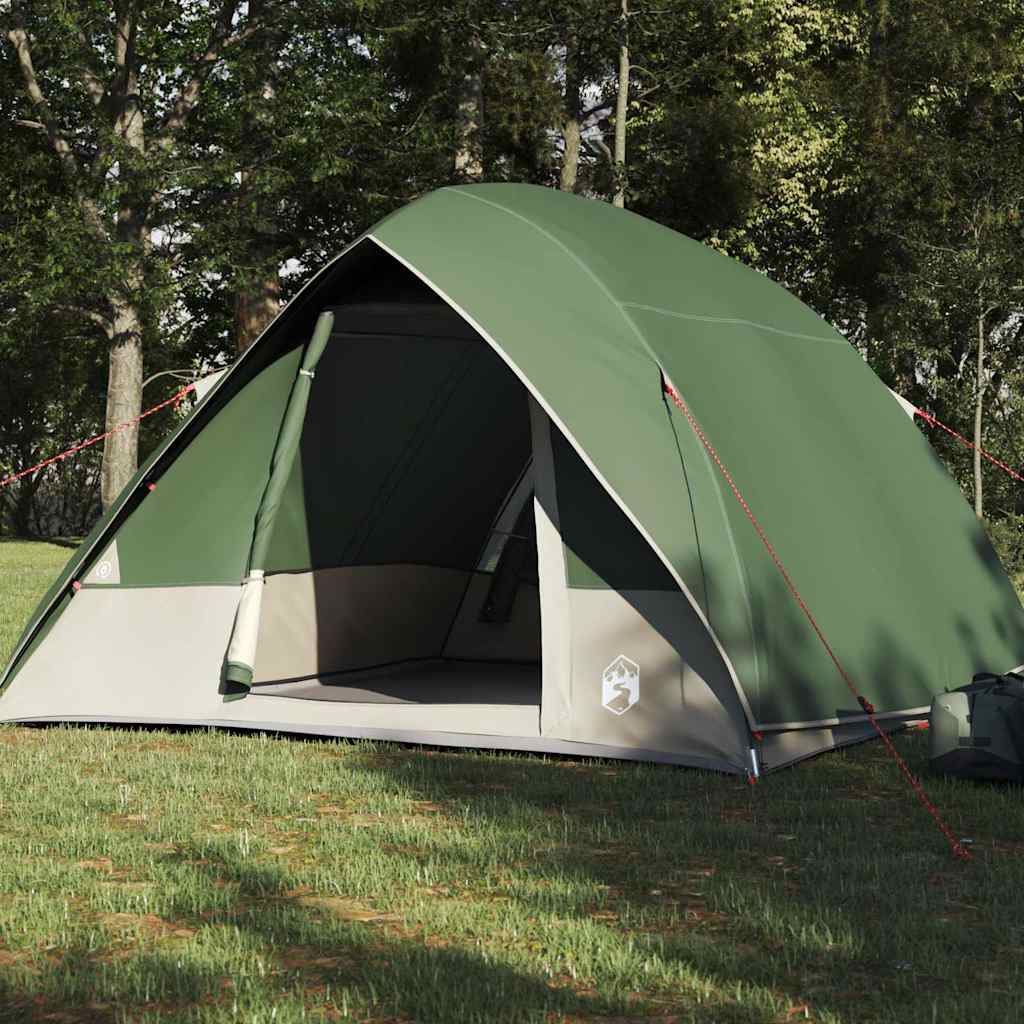 Camping telt med tag Grøn 275 x 230 x 140 cm taft