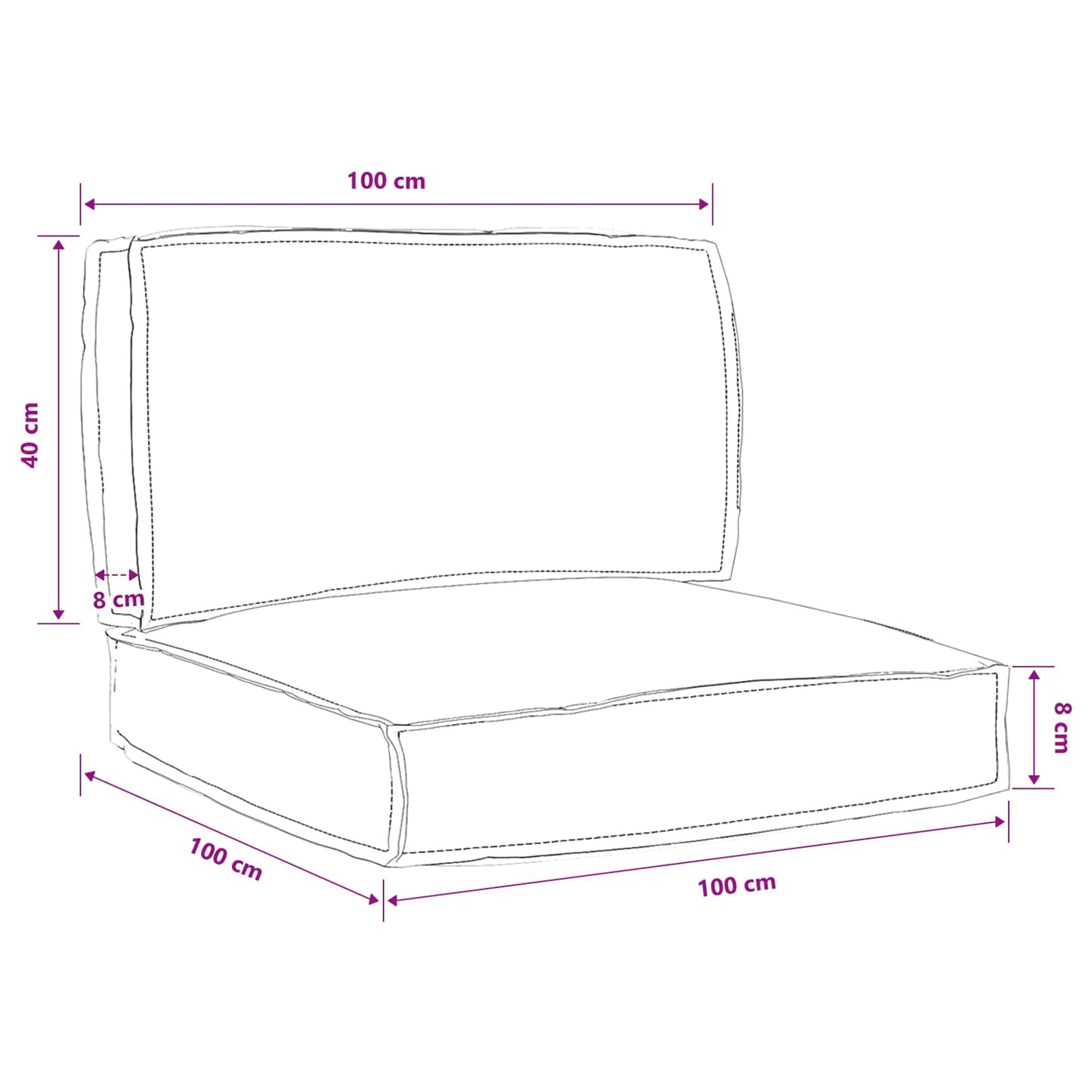 Palle Pudesæt Blomstret 2 pcs Grøn Blad Mønster Oxford stof