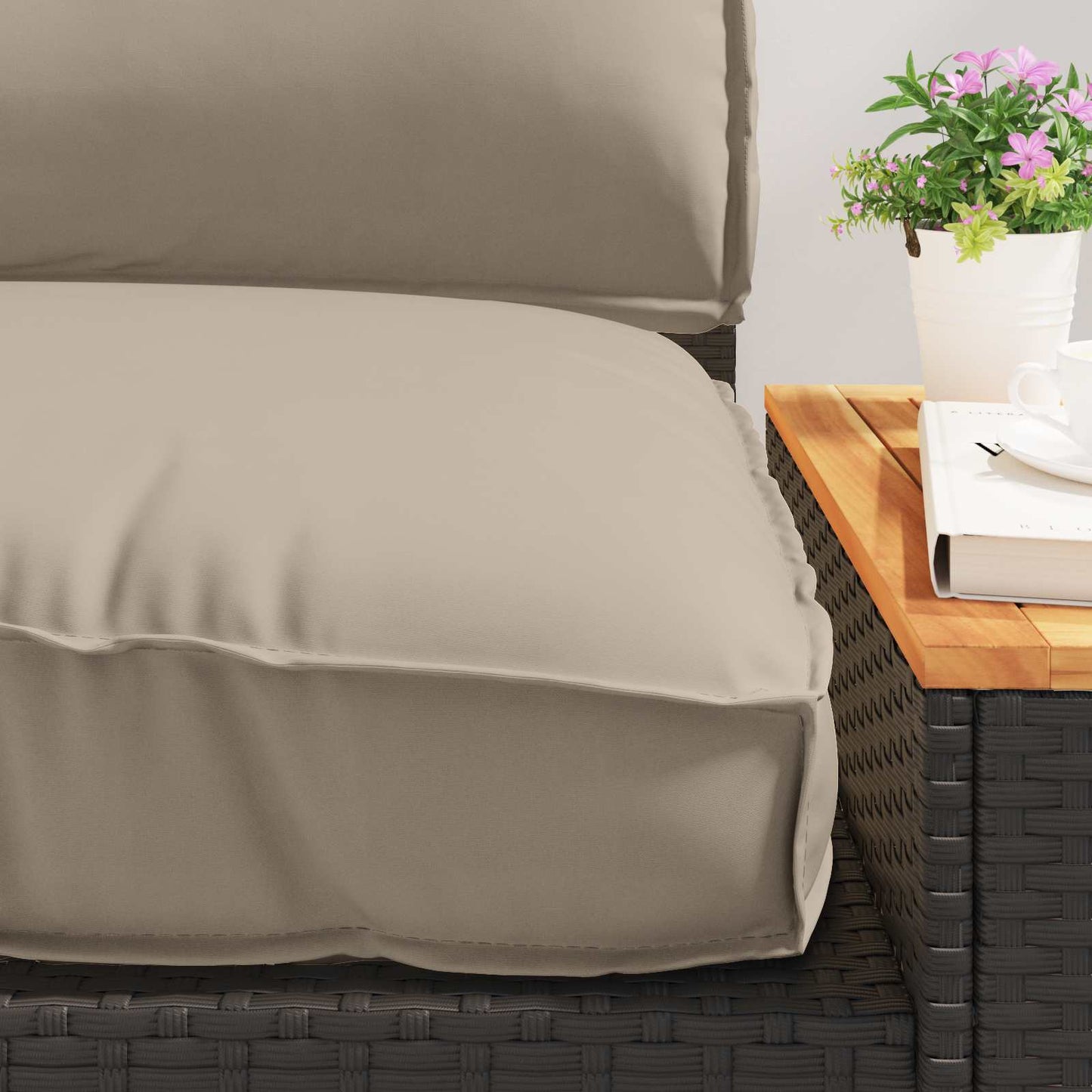 Palle Pudesæt 2 pcs Gråbrun Oxford stof