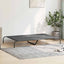 forhøjet hundeseng 150x90x20 cm textilene og stål grå
