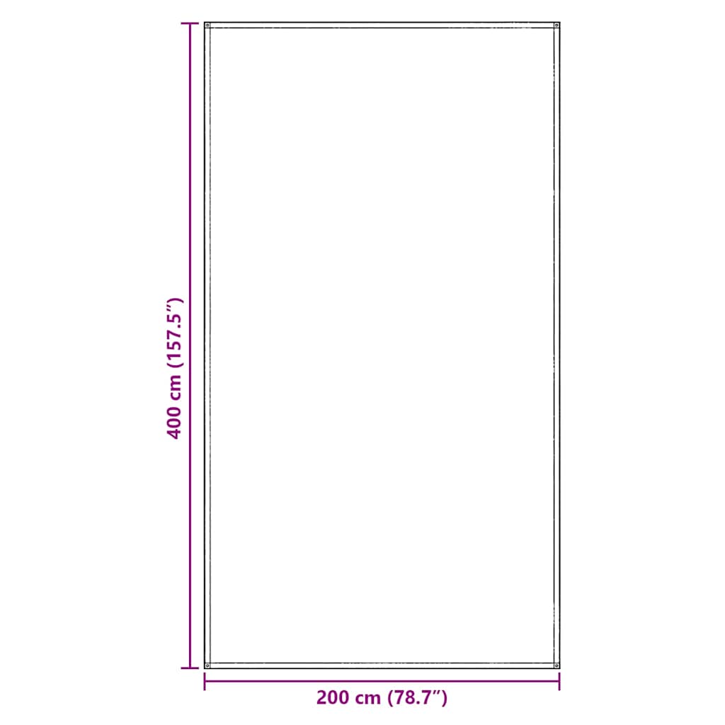 Telt tæppe Blå og grå 400 x 200 cm Polyethylen