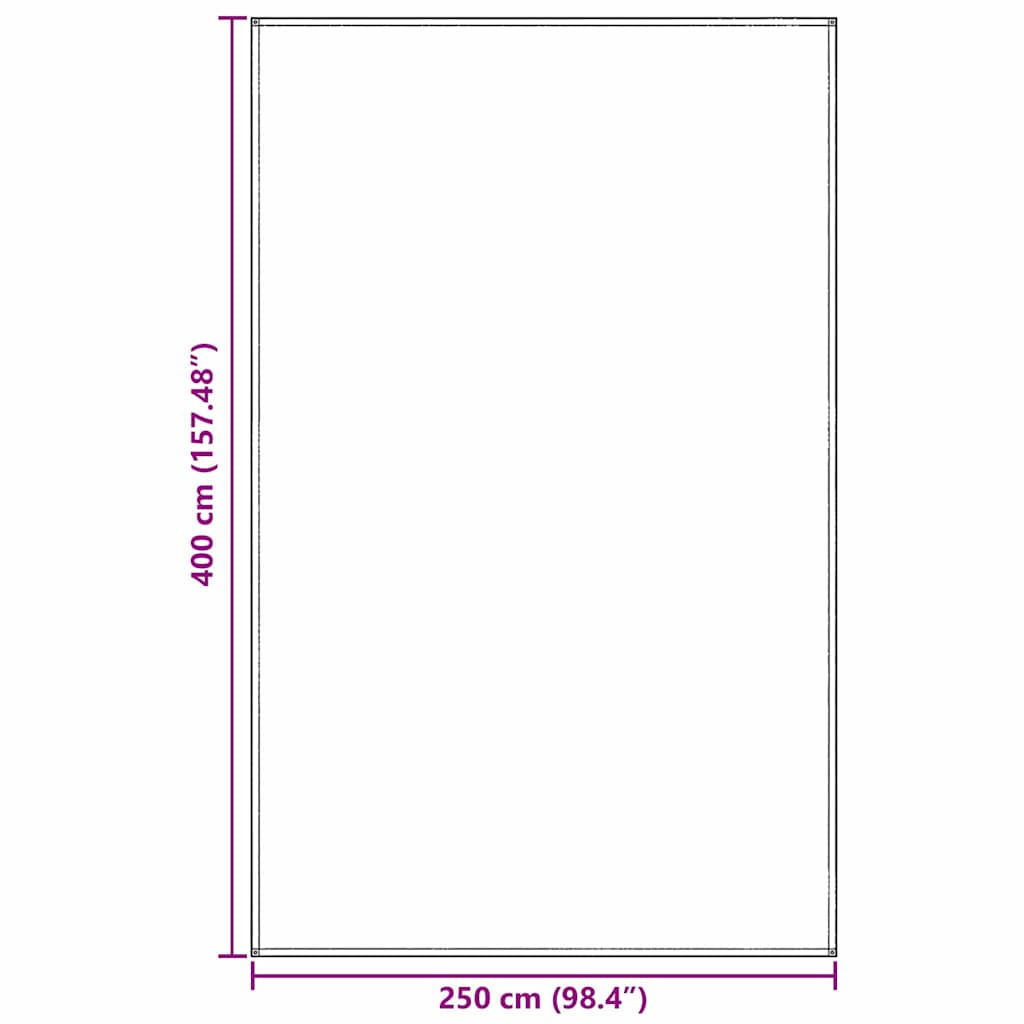 Telt tæppe Blå og grå 400 x 250 cm Polyethylen