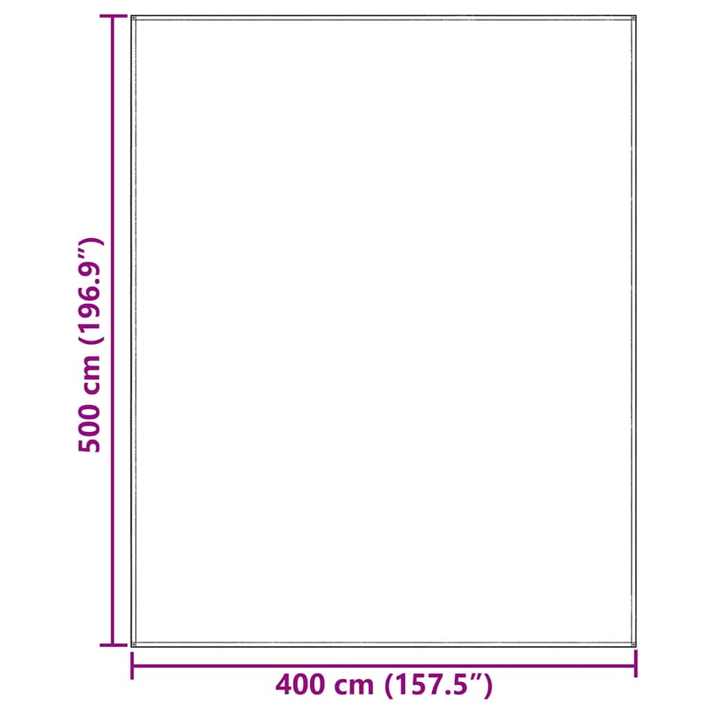 Telt tæppe Blå og grå 500 x 400 cm Polyethylen