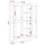 Bogskab Sort eg 82,5 x 30,5 x 150 cm Konstrueret træ
