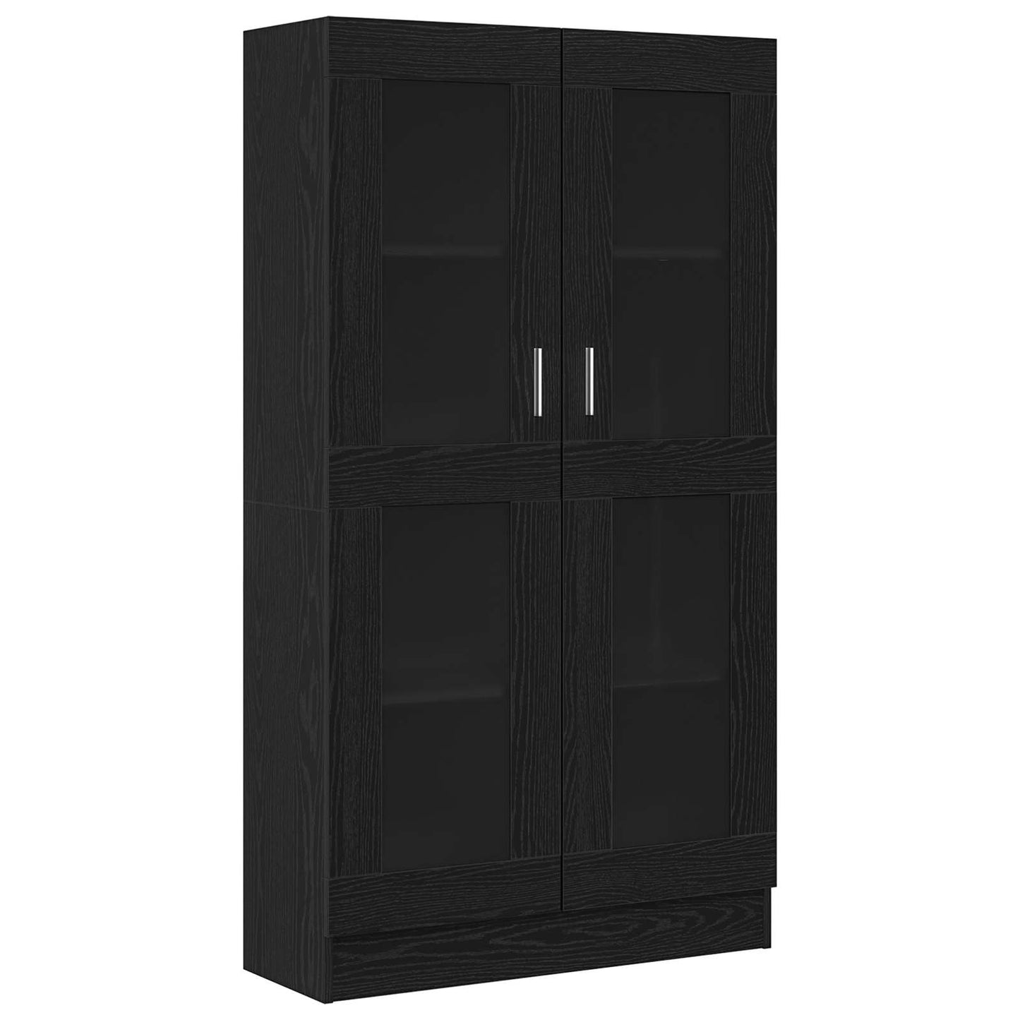 Bogskab 4 niveauer 82,5 x 30,5 x 150 cm Konstrueret træ Sort eg