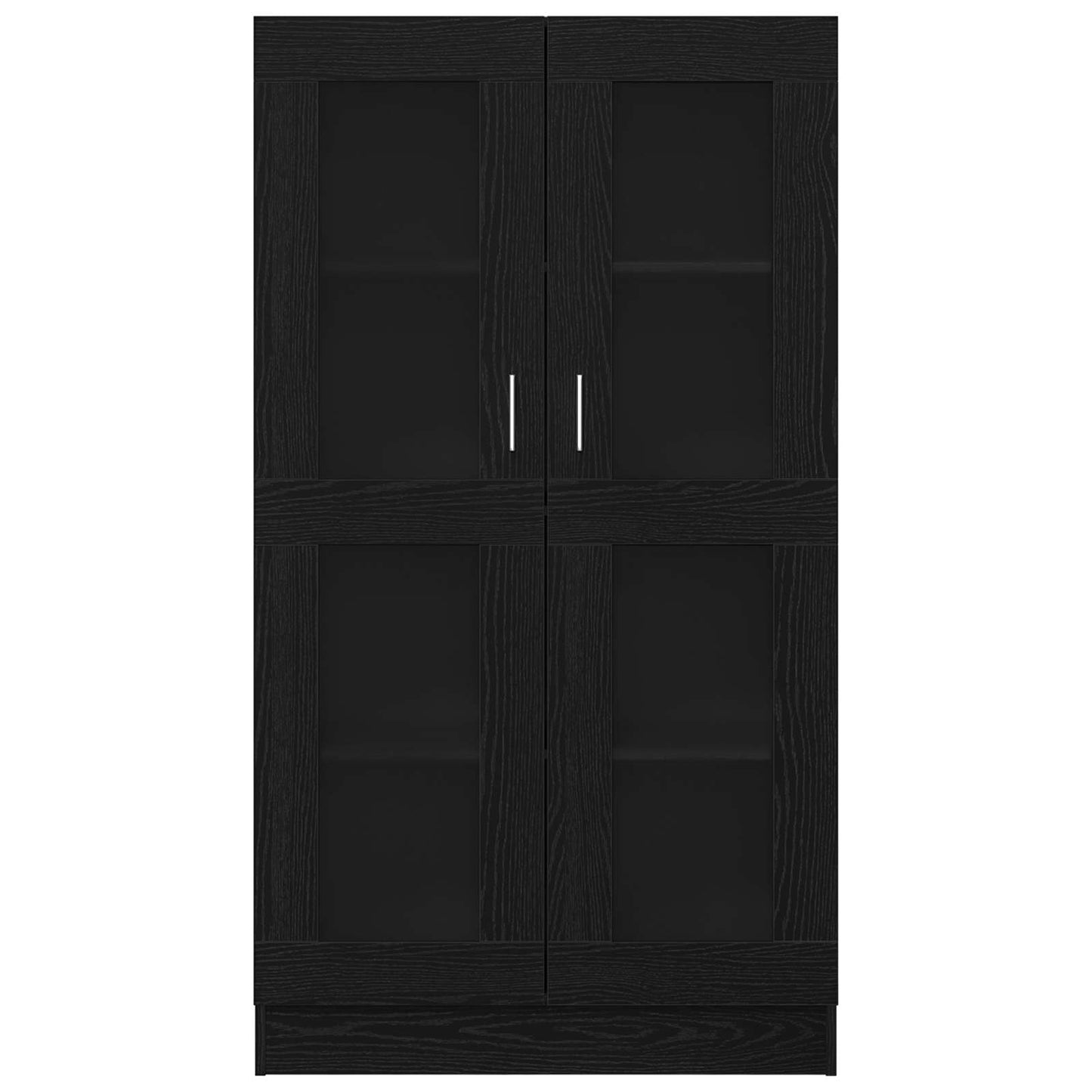 Bogskab 4 niveauer 82,5 x 30,5 x 150 cm Konstrueret træ Sort eg
