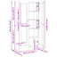 Bogskab Sort eg 82,5 x 30,5 x 185 cm Konstrueret træ