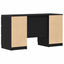Bord med skuffe Sort eg 140 x 50 x 76 cm Konstrueret træ