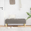 bænk med pude Gråbrun 113 x 57 x 39 cm Stof